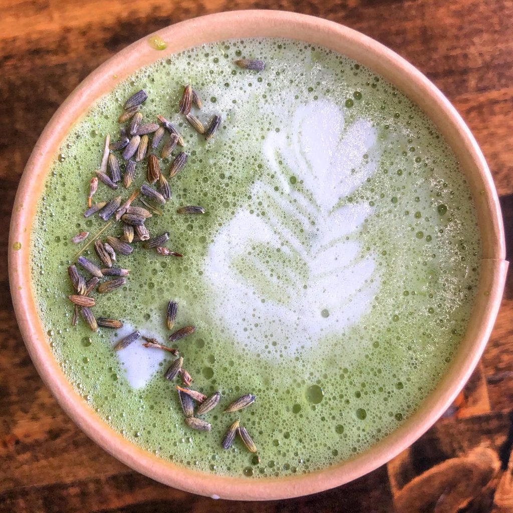 Lavender matcha latte from Park Island Brew Coffee House Megan Braden-Perry
