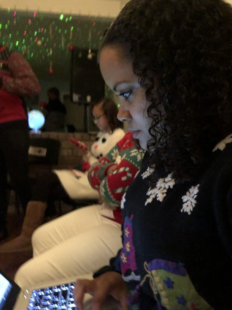 Working at the party