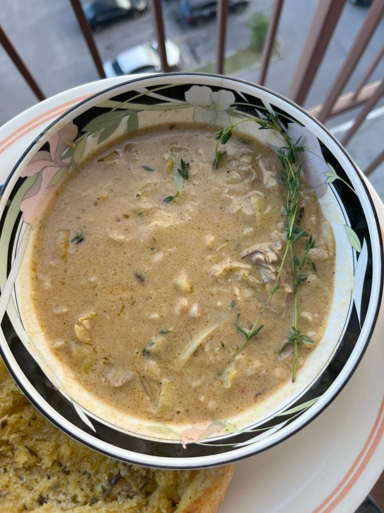Megan Braden-Perry oyster and artichoke bisque